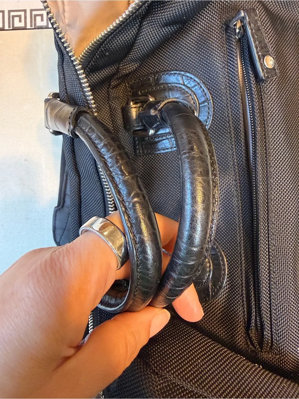 TUMI T-Tech 73232D Black Ballistic Nylon Laptop Briefcase Messenger Bag
